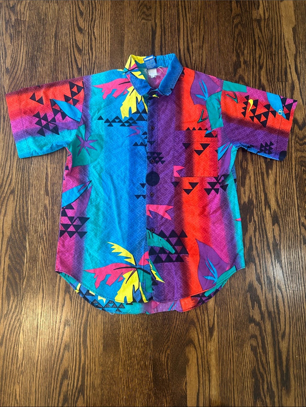 Vintage 90s Ocean Pacific Vibrant Shirt Sleeve Shirt